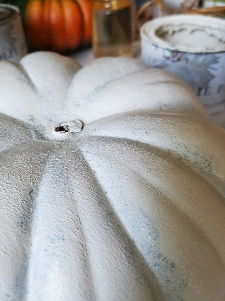after stippling pumpkin to add texture