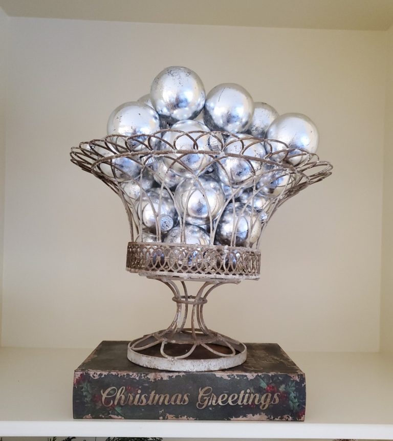 Clear Ornaments with Silver Leaf