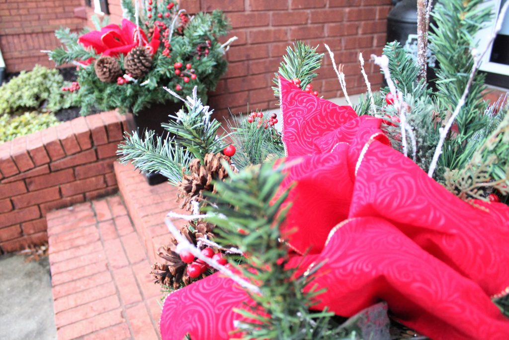 Decorate and More with Tip's front Christmas porch