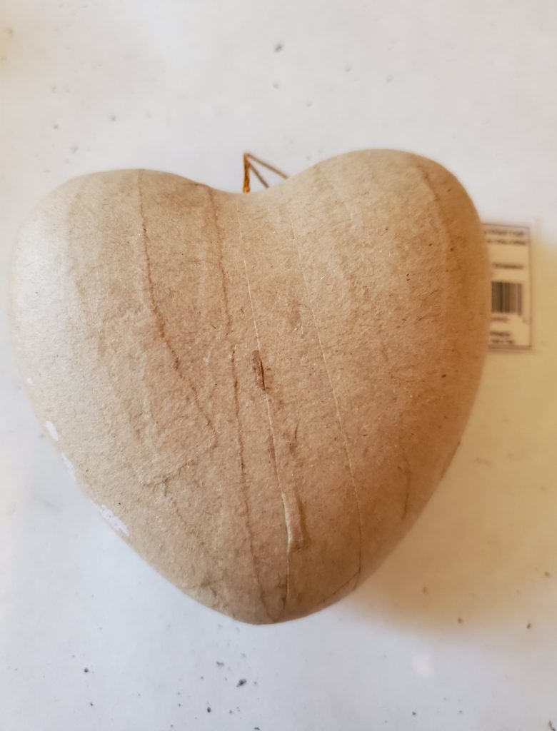 papier Mache heart