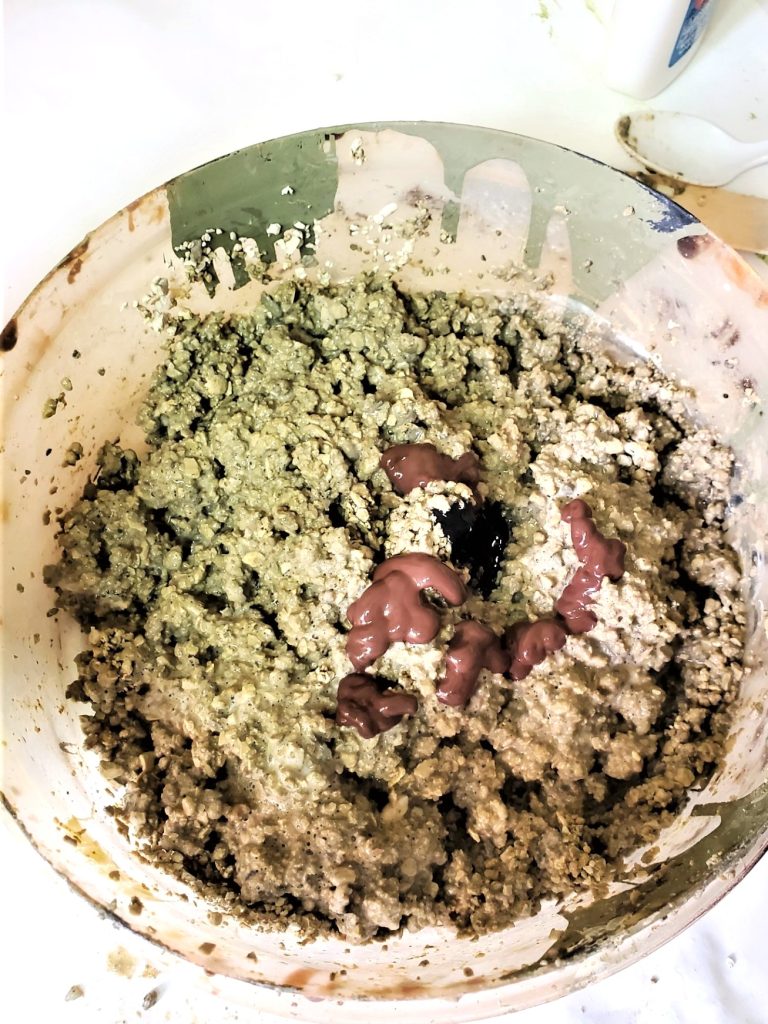 make fake dirt-fast-diy- that-looks-real-brown-paint-added