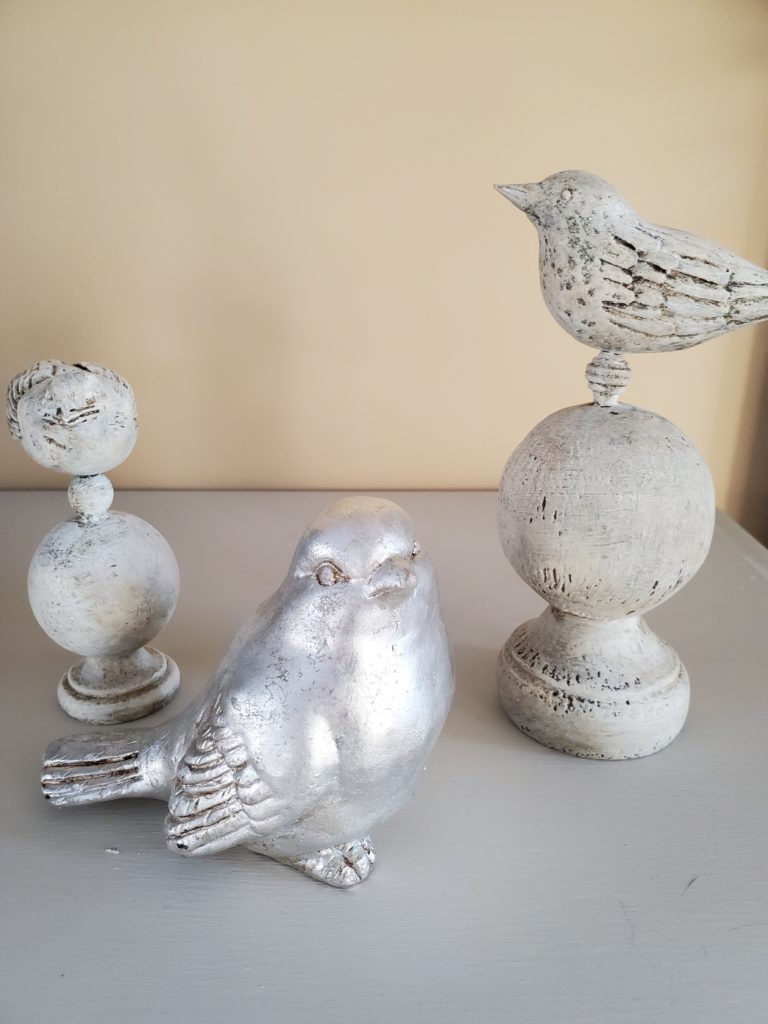 all three easy bird crafts finished