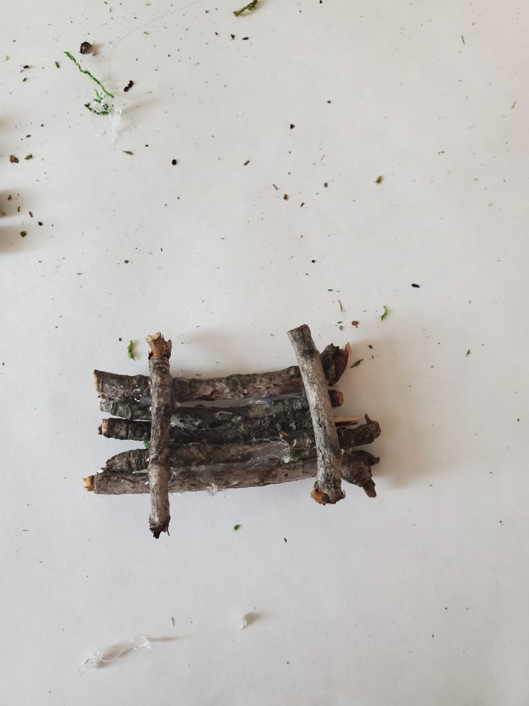 the finished stick nest