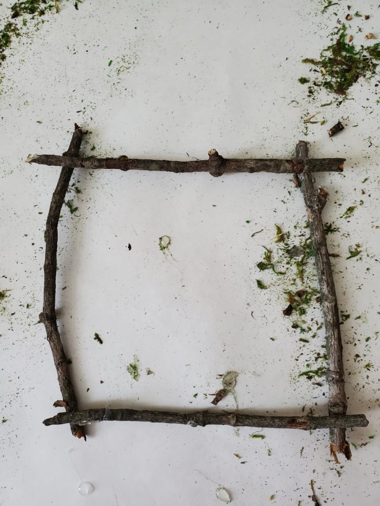 large sticks stacked to make another nest