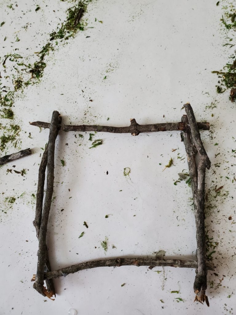 some sticks glued together