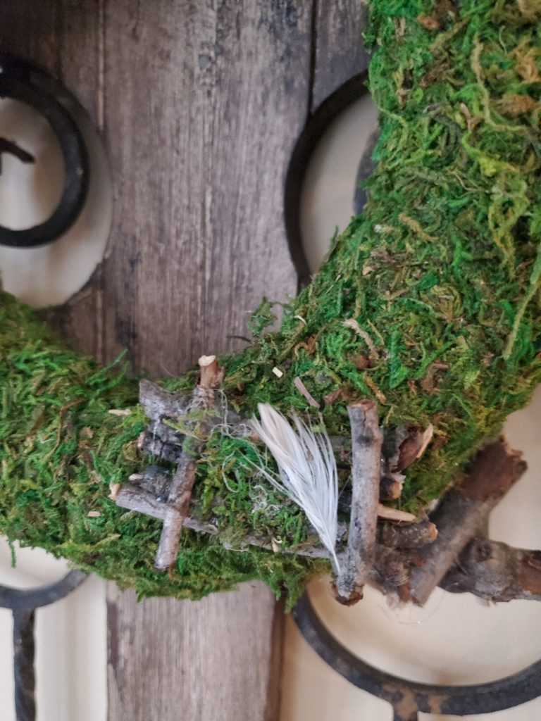 added to my moss wreath