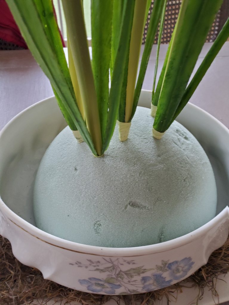 all the stems in the Styrofoam