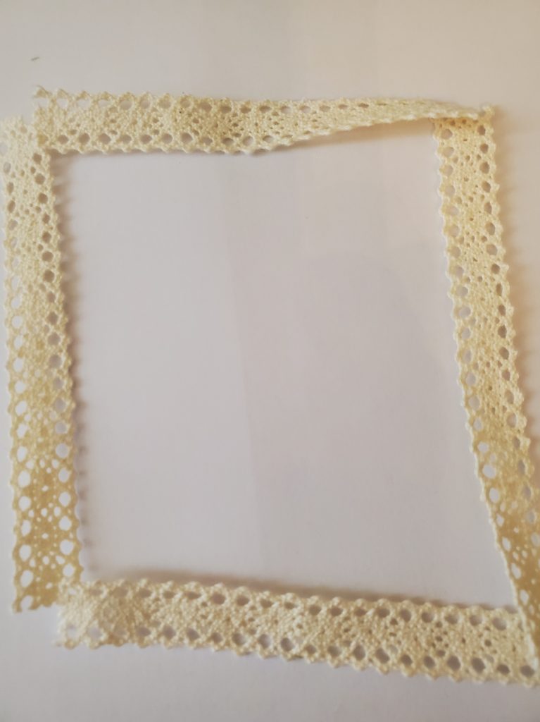 lace ribbon to add to the outside of the lace on my spring craft for a finished look