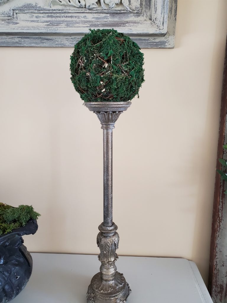 sharing grapevine moss balls, I made next to this egg craft