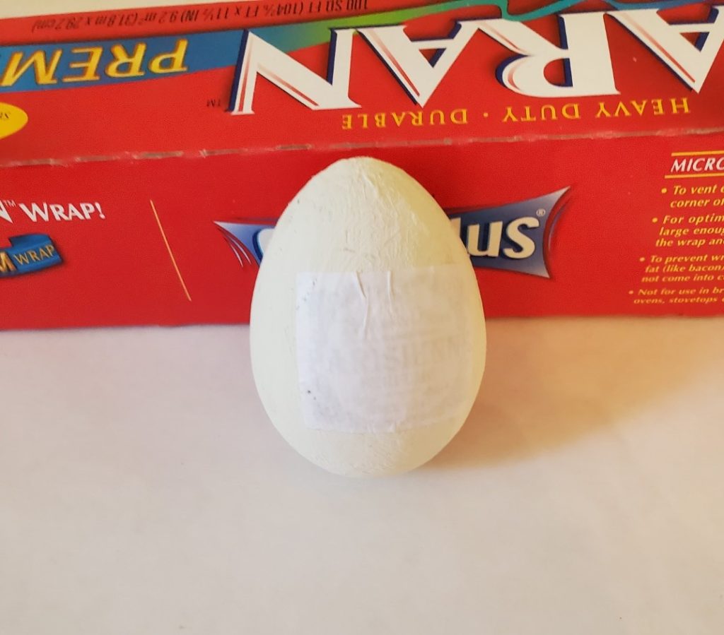 plastic wrap and my painted egg