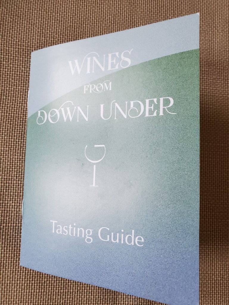 wines down under wine tasting