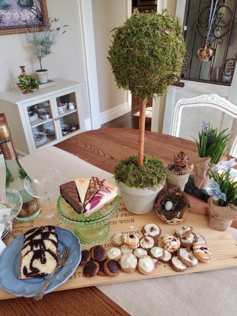 An entire picture of the dessert board 