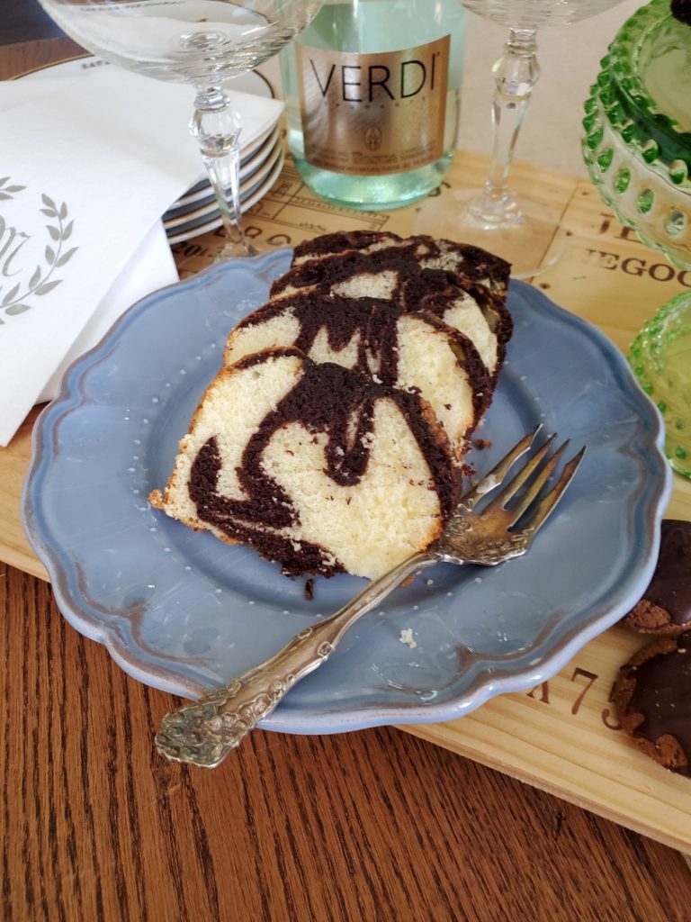 Marble pound cake