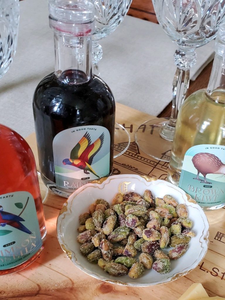 tasting wines for the virtual tasting