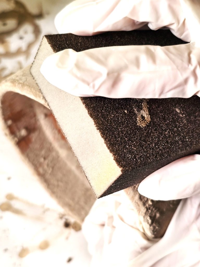 sanding-the-pot