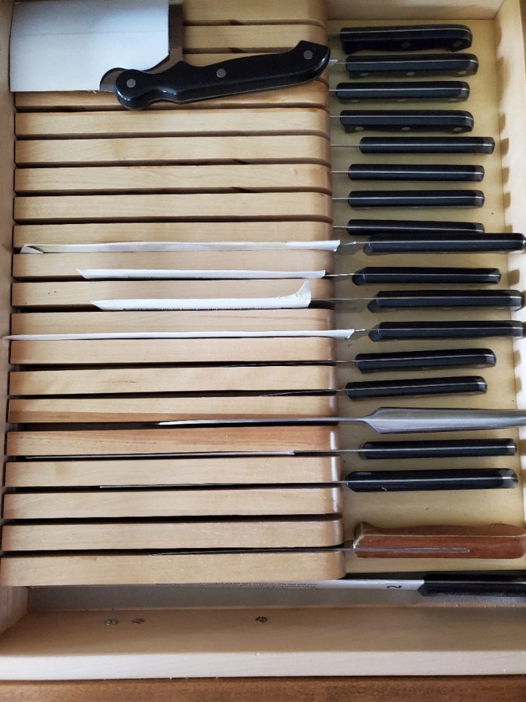 Organization Piece I love a drawer knife block