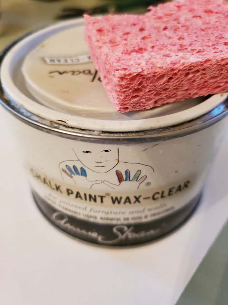 clear wax and sponge