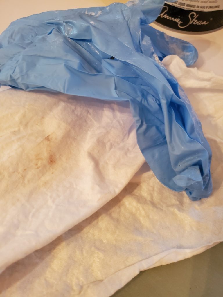 rubber glove ad lint free cloth 
