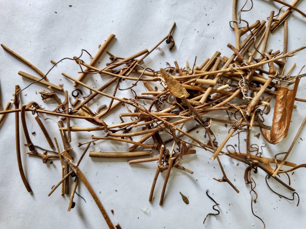 This is what I snipped off the wreath with the wire cutters