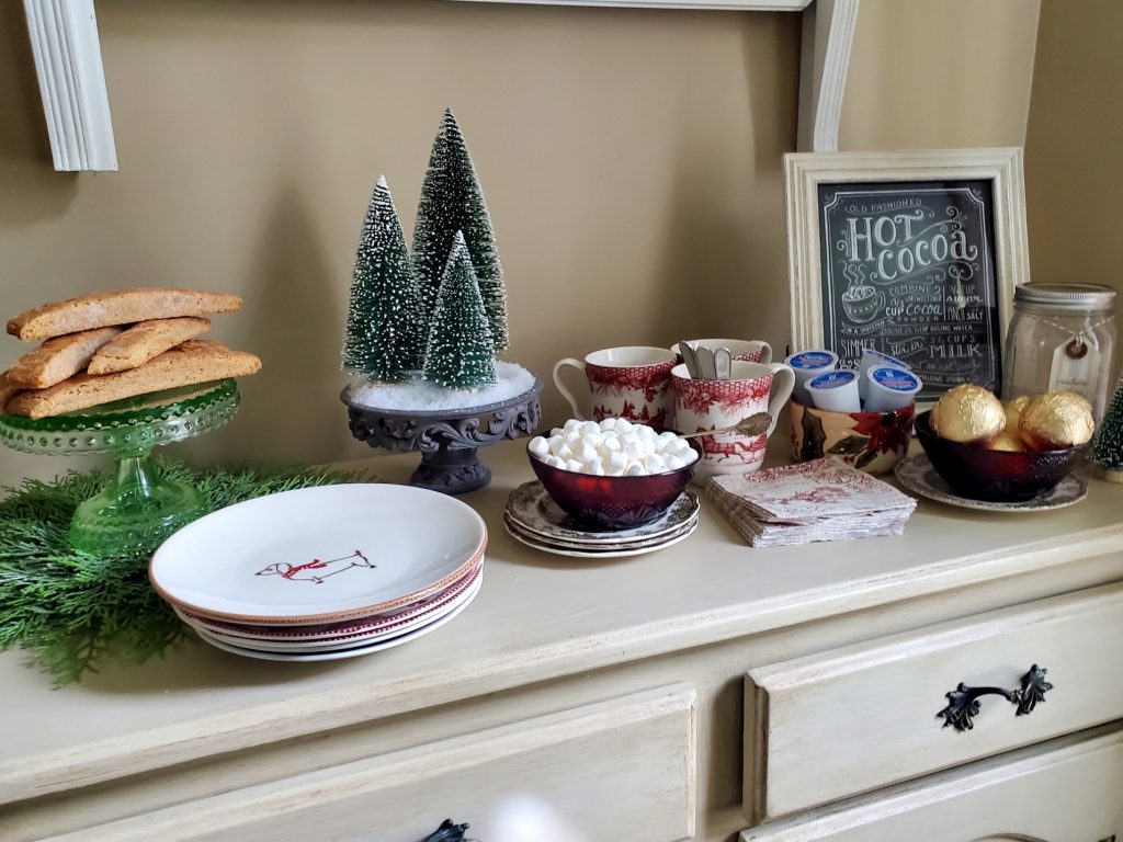 Showing the full hot chocolate bar