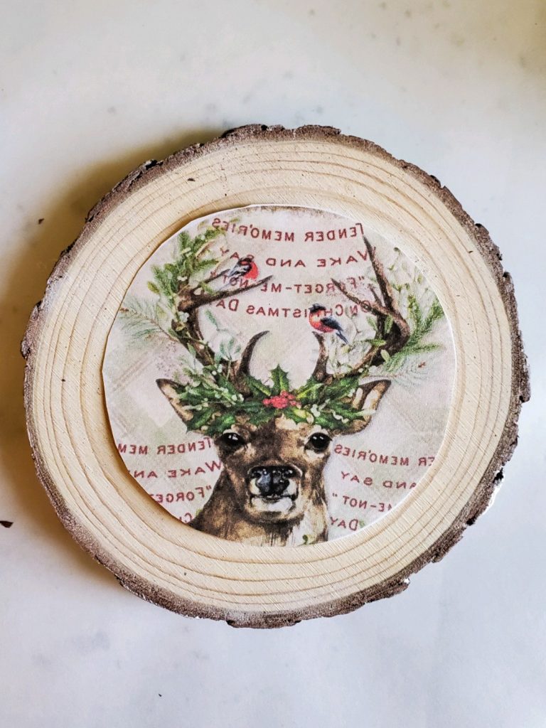 First image for DIY coasters cut out waiting to get added with Mod Podge