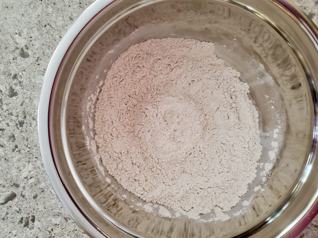 the dry ingredients in a seperate bowl fort he cinnamon sugar biscotti