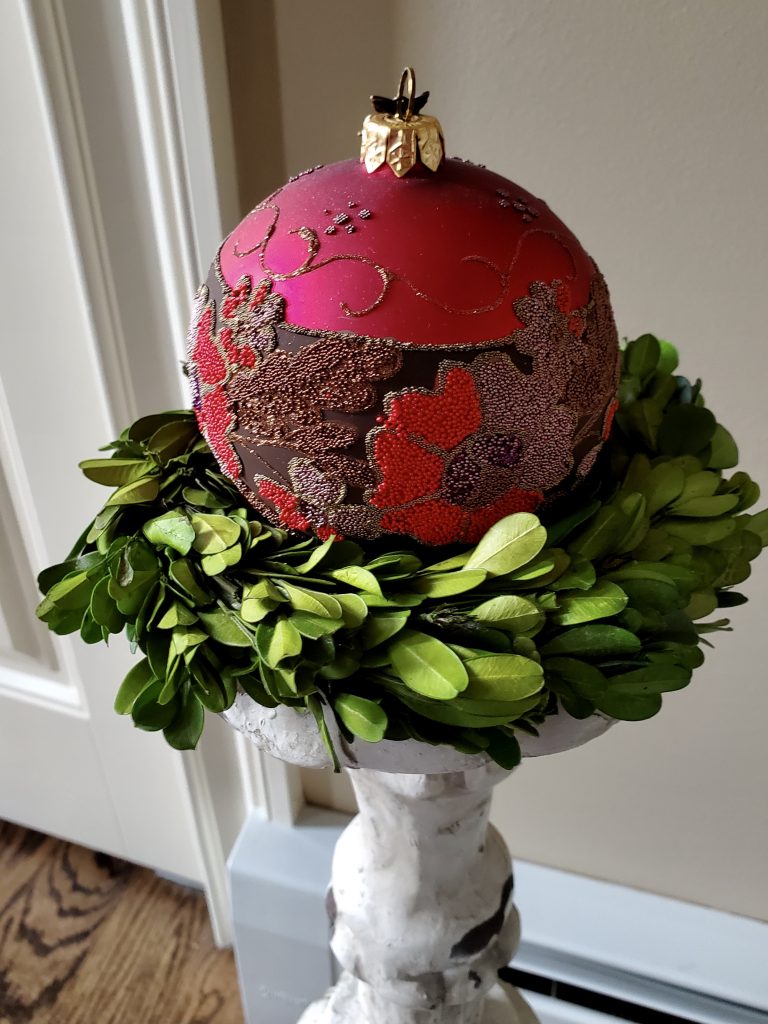 close up of a specisl ornament to me