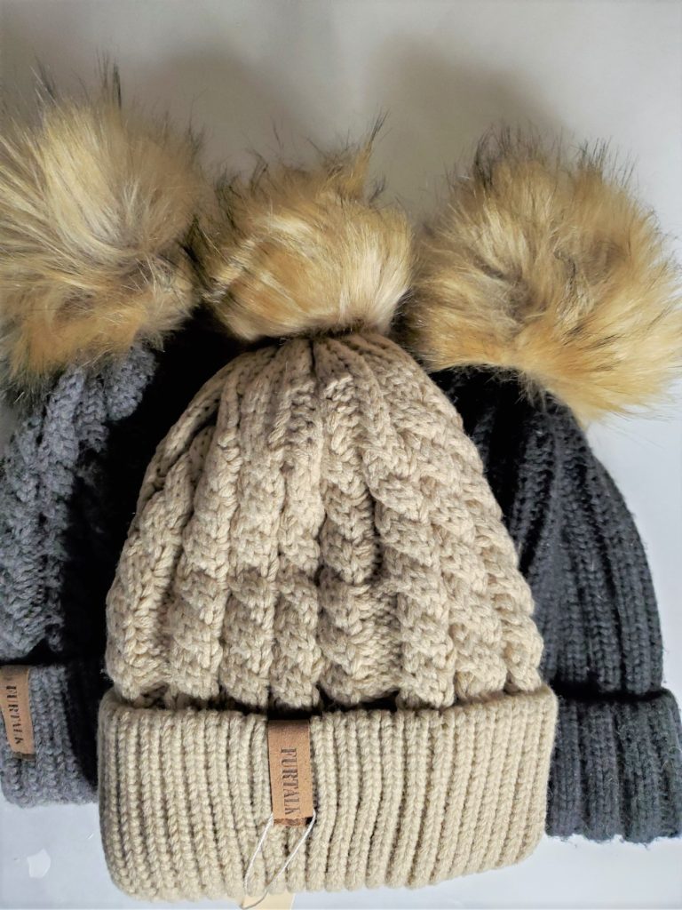 furtalk hats with pom poms
