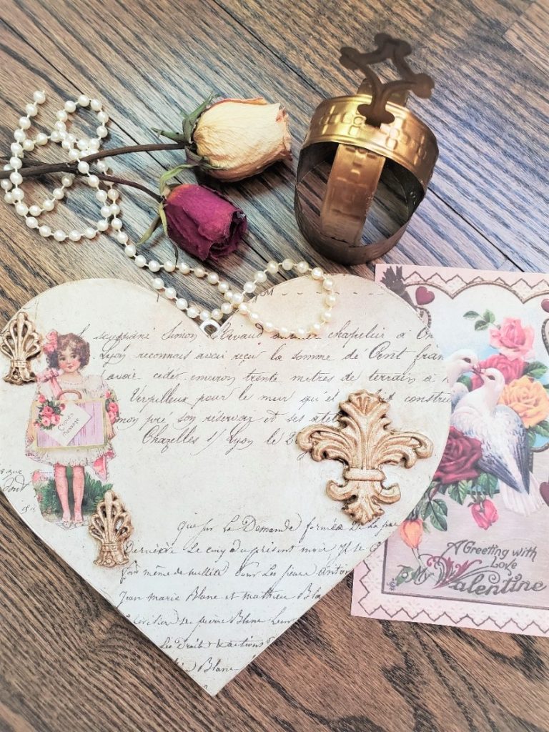 final image of my easy elegant Valentine project