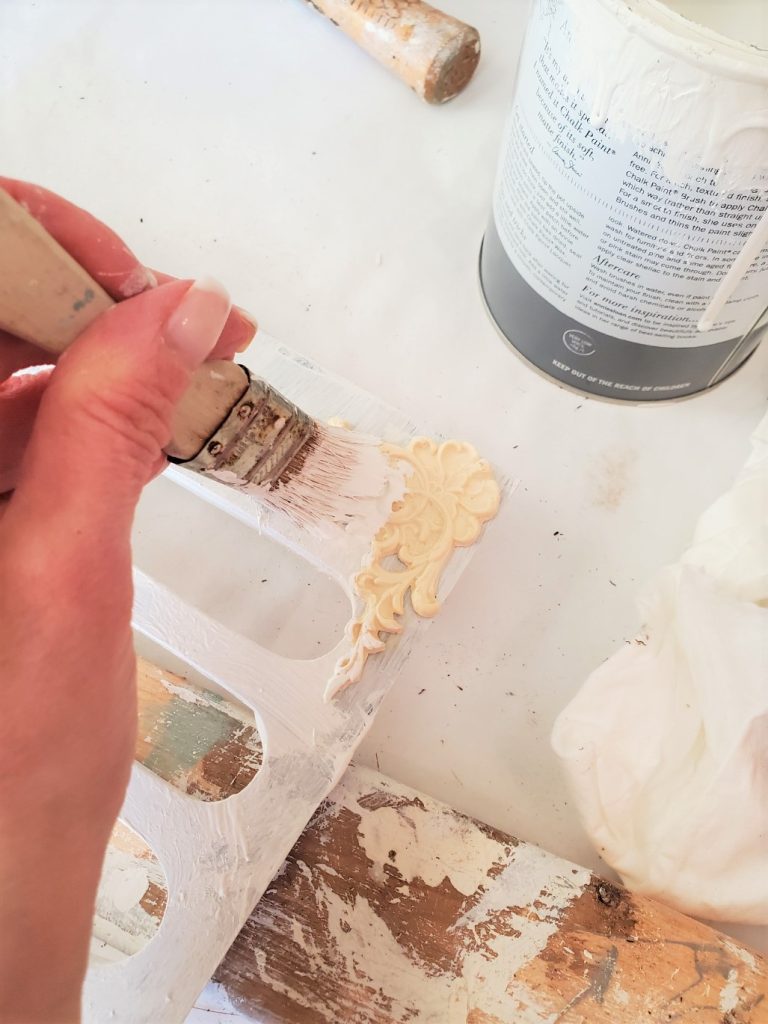 painting the project old white chalk paint