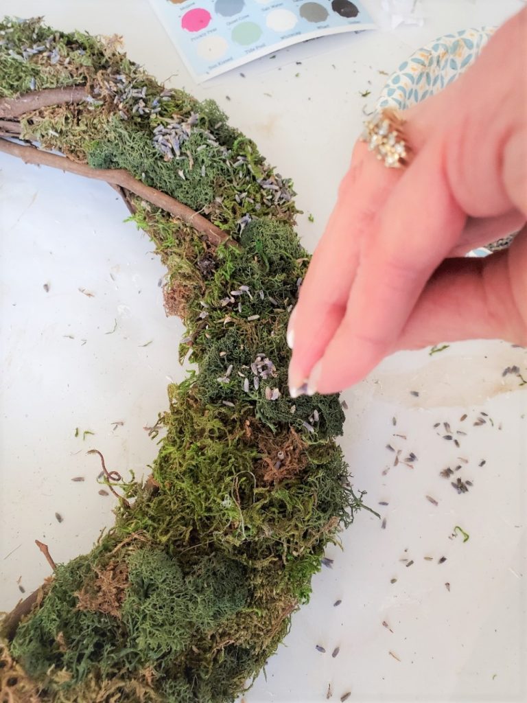 adding lavender buds