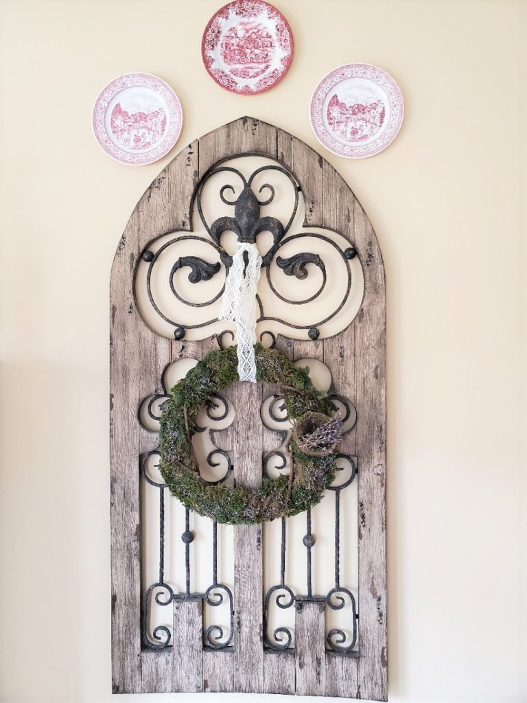 finished project hanging with ribbon