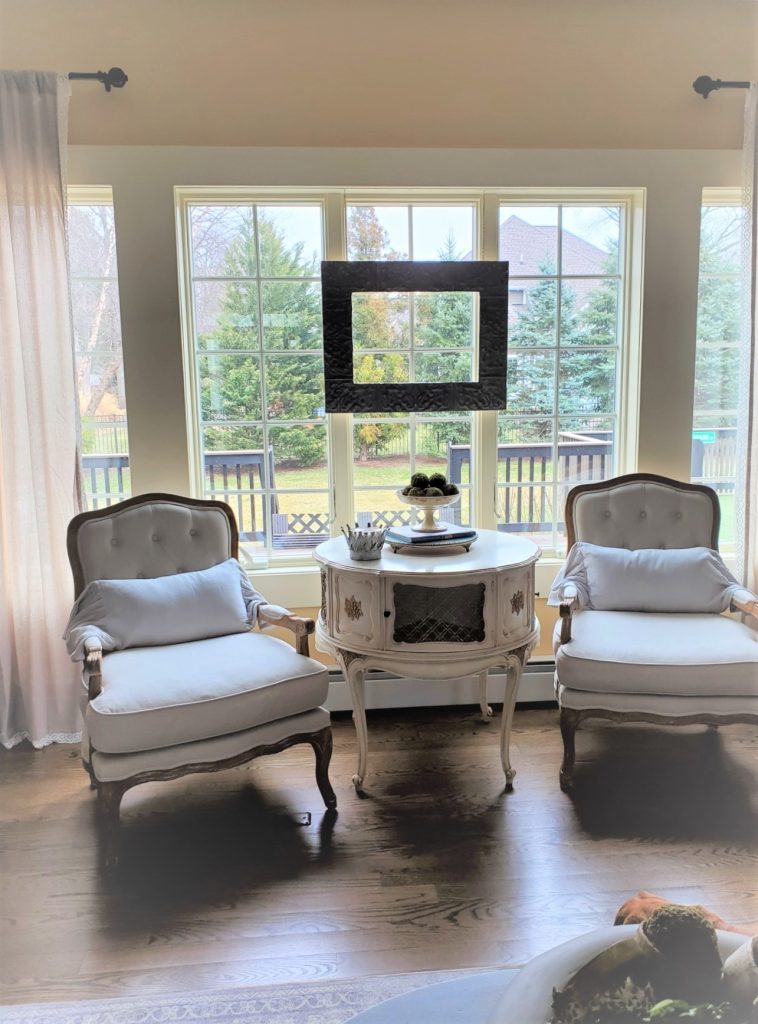 Chairs in the great room near our deck