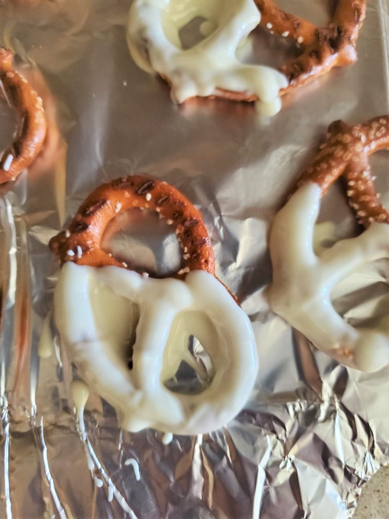 white chocolate covered pretzels