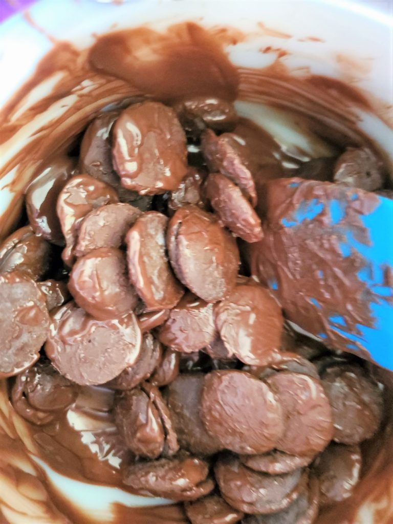 melting dark chocolate