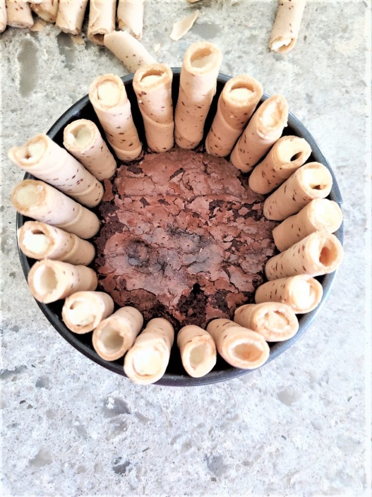 Pieces added to the entire side of pan.