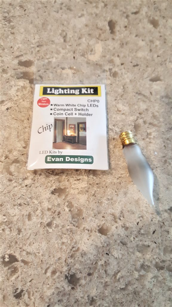 lighting kit and an old bulb for my diy