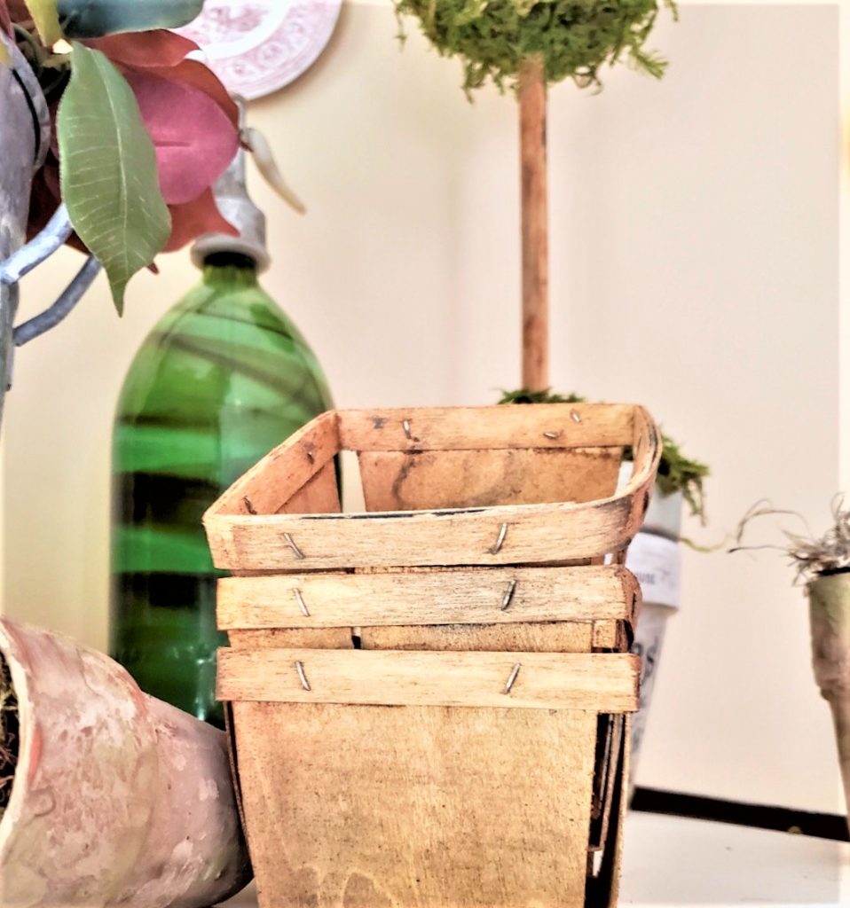 How To Make Vintage Berry Crates a close up of the baskets