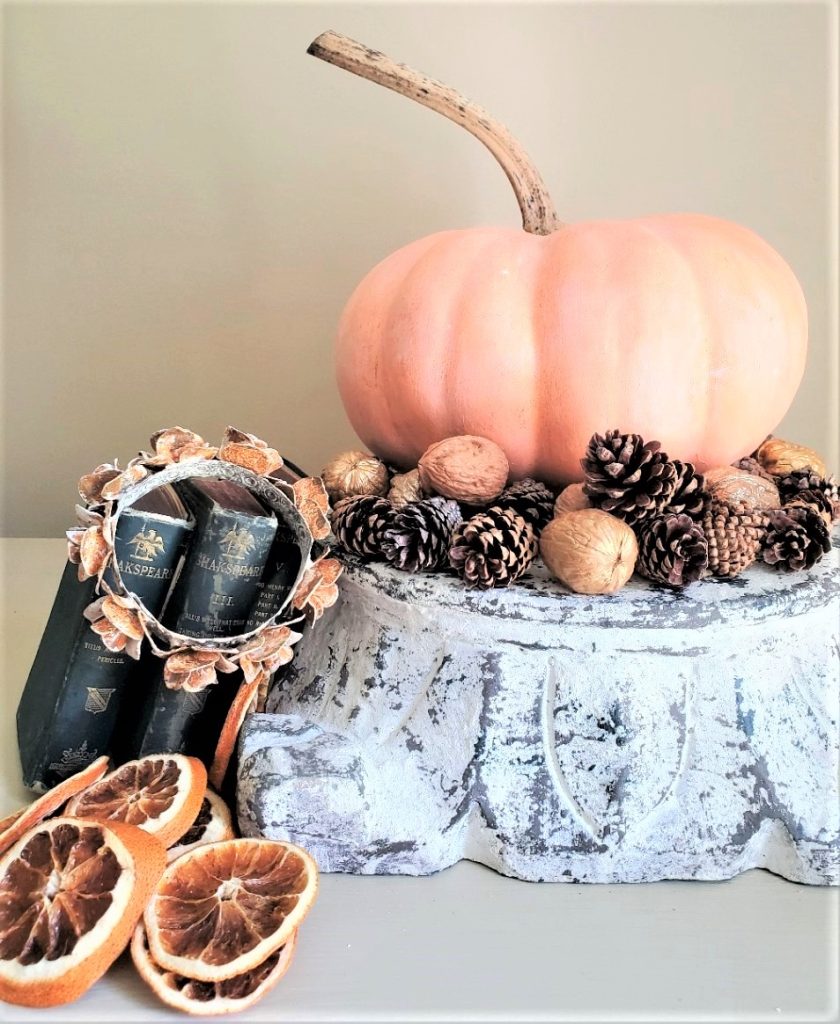 chalk paint pumpkins