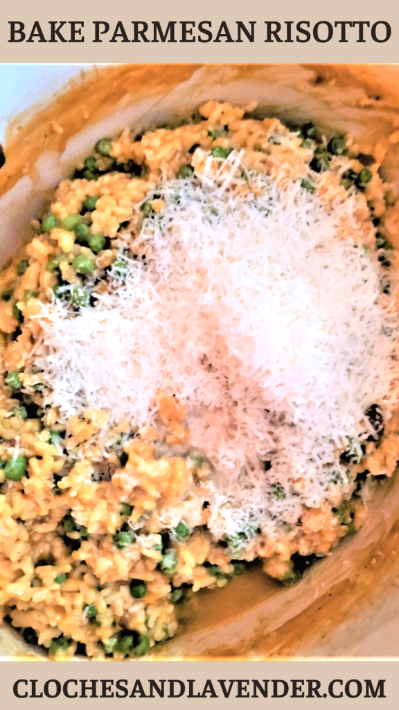 Pin for Pinterest bake parmesan risotto