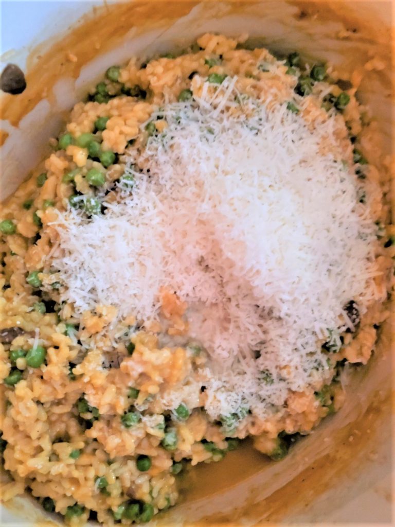 adding the cheese
