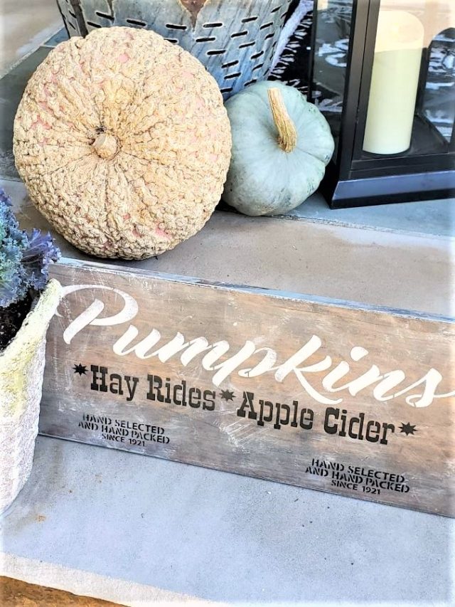 DIY Fall Porch Sign - Cloches & Lavender