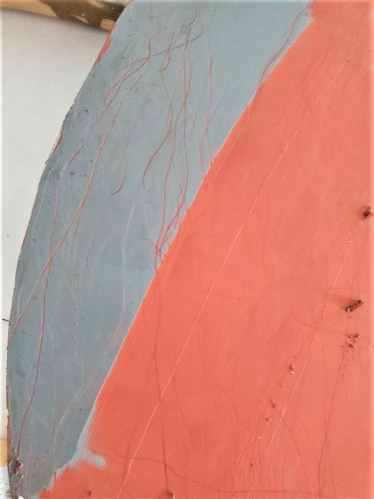 Removal of the first backing