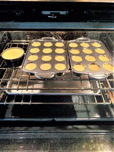 cheesecakes in the oven