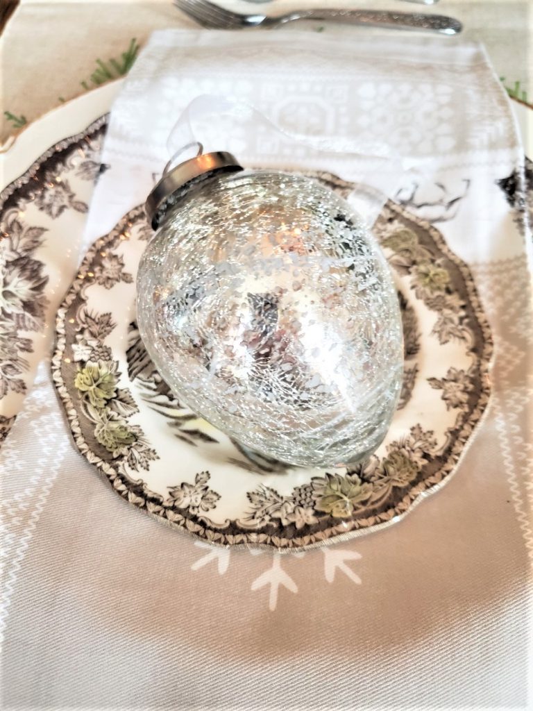 An ornament in Mercury Glass