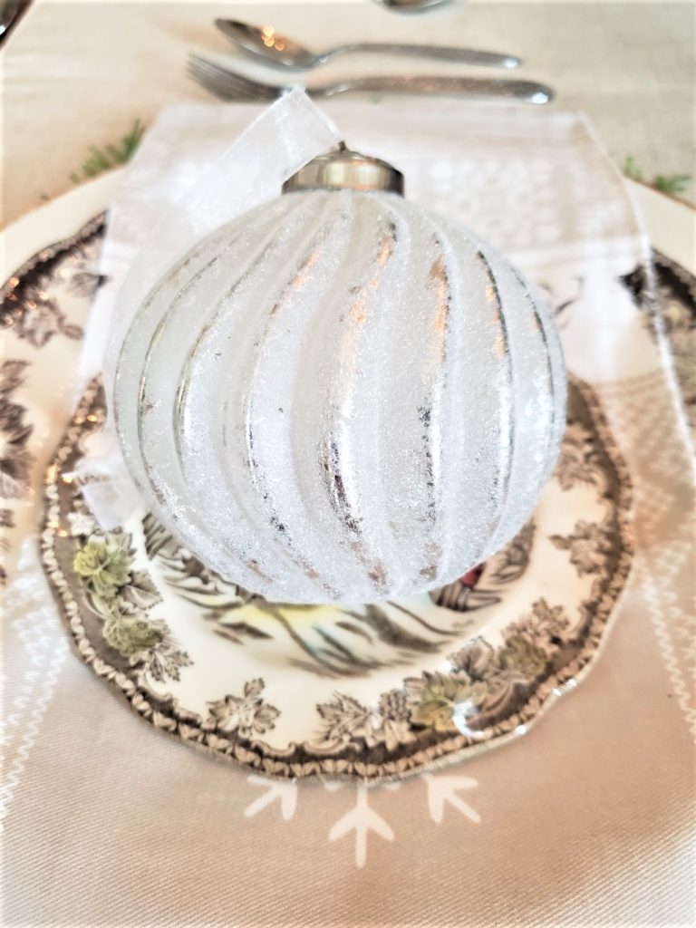 a large ornament in whiter