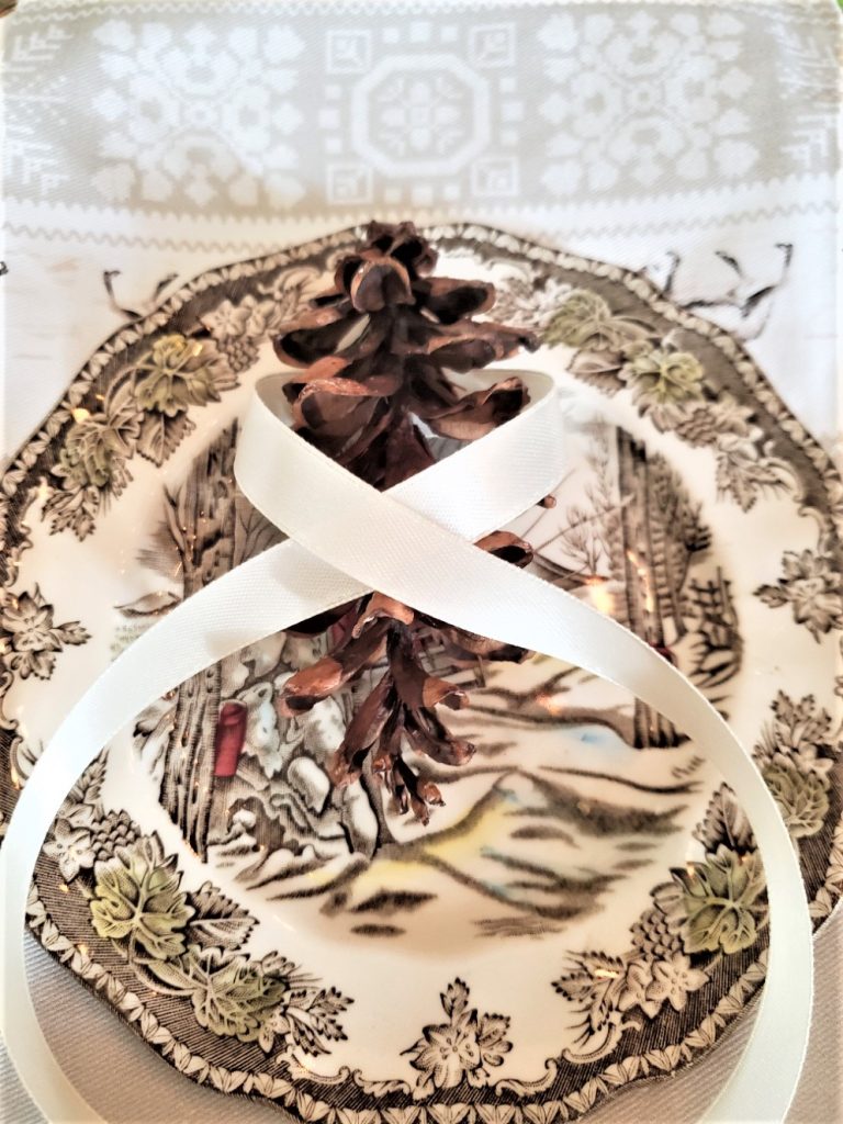 Pinecone-with-satin-ribbon
