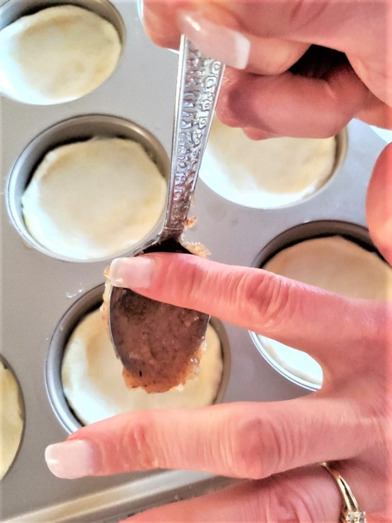 adding-almond-paste-pie-filling-easy-delicious-mini-Kolaches-recipe
