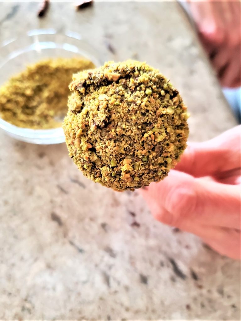 closeup-chocolate-mushroom-top-coated-with-pistachios