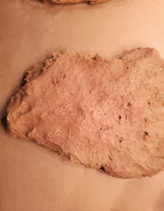 gingerbread-biscotti-batter-flattened